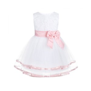 Baby Girl’s Sleeveless Gown Dress with Bow – Shopmakers