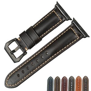 Elegant Classic Style Leather Wristband without Pattern for Apple Watch – Shopmakers
