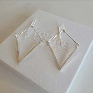 Sterling Silver Triangle - earrings