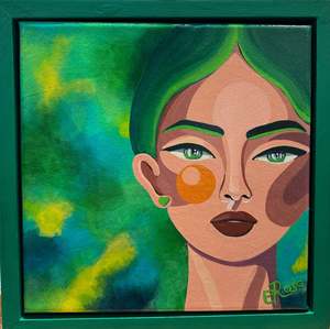 Portrait on Framed Canvas - Clara