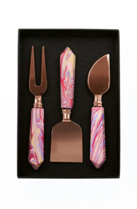 Dining And Tableware 1: Cheese Knife Set -Pink Marble