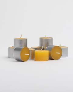 10 pack beeswax tealight candles