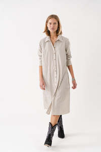 Mumba Striped Shirt Dress