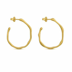 Clara Gold Hoops Oval Large
