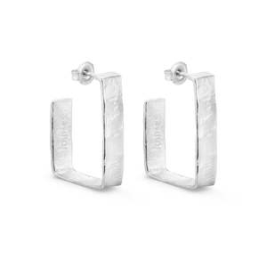 Joidart: Lignis Silver Hoops Large
