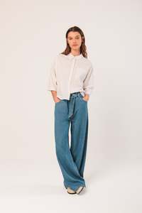 New: Boxy Cropped Poplin Shirt