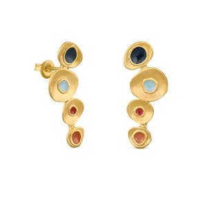 Accessories 2: Favorita Colors Gold Studs Four Drop