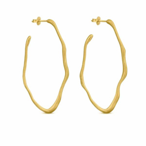 Accessories 2: Clara Gold Hoops / Oval / Medium