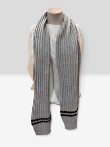 Accessories 2: Chunky Rib Scarf With Contrast Stripe