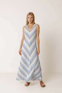 Womenswear: Striped Maxi A-Line Dress