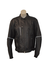 Mens Outerwear: Harley Davidson genuine leather motorcycle jacket