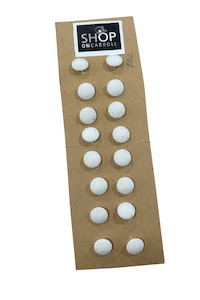 Fabrics: White textured vintage buttons