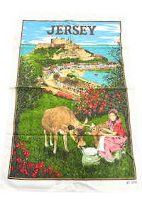 Under 20: Jersey vintage cotton tea towel