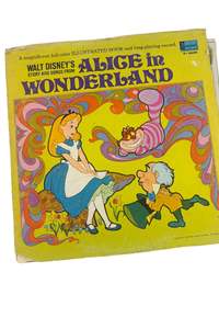 Vintage Walt Disney's Alice in Wonderland story book vinyl 3909