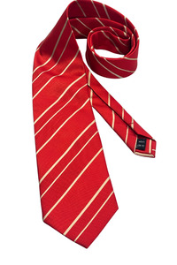 Bellini Firenze Italian made red striped tie
