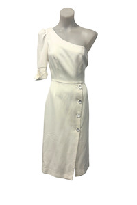 Dresses: Sofia Irina white one shoulder dress