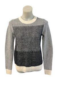 Dresses: Country Road black + white knit jumper, XS
