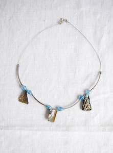 Nz Made: Silver Pāua shell necklace