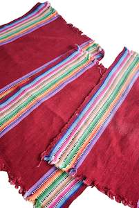Decor: Multi coloured woven placemats x3
