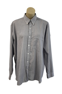 Shirts: Manhattan NZ made striped dress shirt, XL