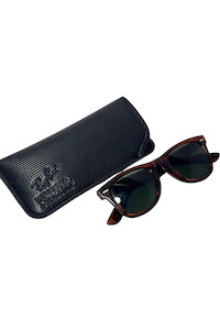 Mens Accessories: 1980's Ray-Ban Wayfarer sunglasses tortoiseshell