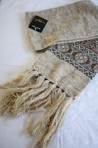 Tribal print wool blend scarf NWT