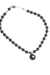 Jewellery: Beaded diamante koru necklace