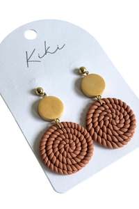Jewellery: Kiki round weave earrings