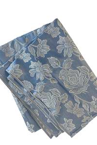 Fabrics: Glittery blue + silver fabric