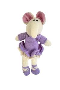 Frontpage: Animal ballerina knitted teddy bear