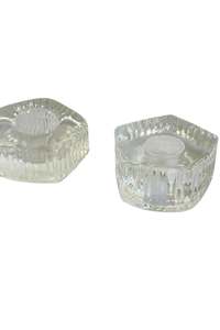 Glass candle stick holders