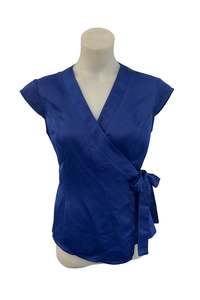 Womens: Staxs cobalt blue tie top, 8