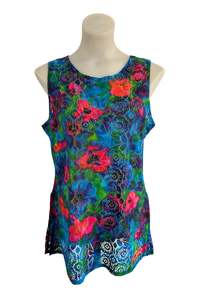Spiral NZ made vibrant lace tank, 12