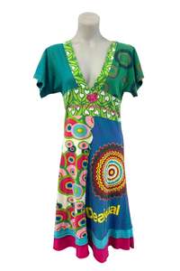 Dresses: Desigual Designs vibrant patchwork midi dress, S
