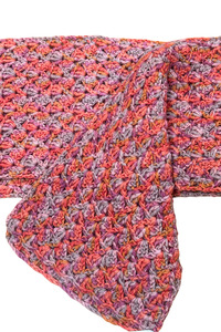 Chunky colourful crochet scarf