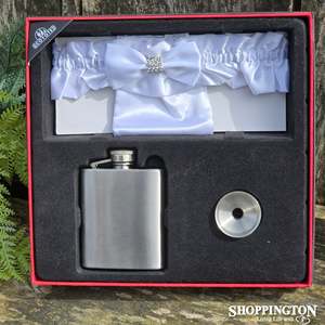 Hip Flask & Garter Set