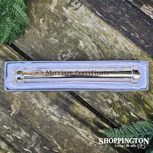 Silver Marriage Cerificate Holder