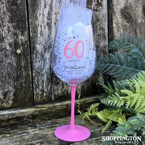 Gifts For Special Occasions: Dotty Star Wine Glass - 60th