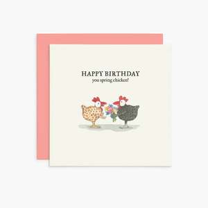 Gifts For Birthday Milestones: Gift Card - Twigseeds Happy Birthday Spring Chicken