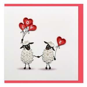 Handmade Gift Card - Quilled LOVE Sheep