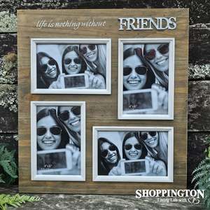 Photo Frame - Rustic Friends Collage