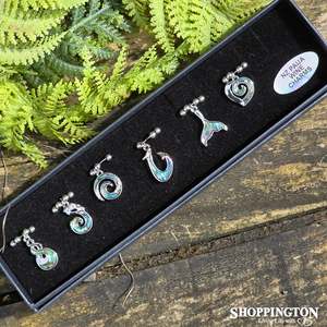Serving Utensils: Wine Charms - Kiwiana Paua Inlay
