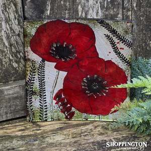 Serving Utensils: Glass Armistace Plate 27cm x 27cm