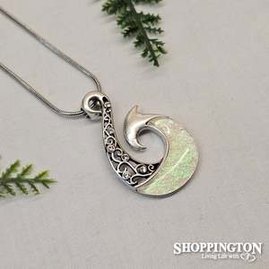 Fashion Jewellery: White Koru Hook Necklace