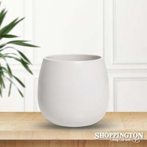 Planter Pots: Pot Planter - Egg Cover White