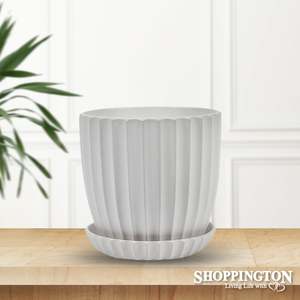 Pot Planter - Ridge Pot with Saucer