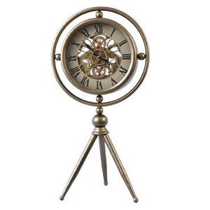 Clock - Bronze Mantle Gear Clock