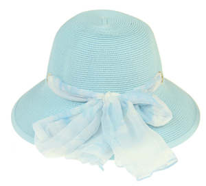 Hats Gloves: Hat Lani Scarf Trim - Denim
