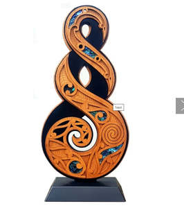 NZ Made Wooden Standing Art Work - Twist