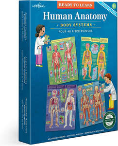 Human Anatomy 4-Puzzles - Body Systems Set